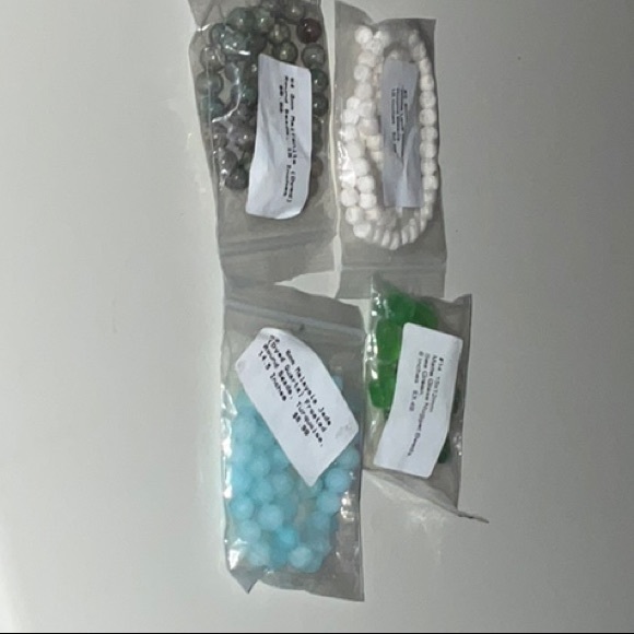 Jewelry Making Beads and Findings Mixed Lot Lava Stone Amazonite Carnelian - Picture 9 of 16